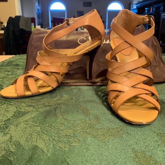 Cole Haan | Shayna Tan Strappy Sandal Heels 11 B - Picture 2 of 6